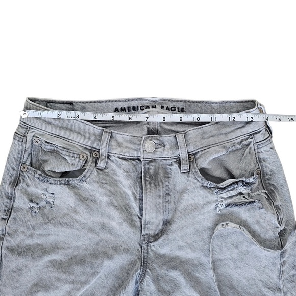 American Eagle Ripped '90s Straight Jean  haze grey size 4 - Picture 9 of 13